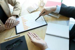 Business meeting between two people  photo