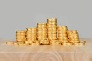 Stack of gold coins photo