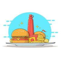 diseño de icono de comida rápida vector