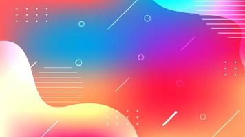 Trendy simple colorful fluid background vector