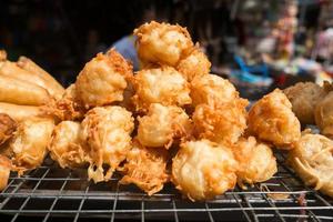 Fried taro for sale at a local market photo