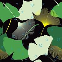Ginkgo leaves bold abstract pattern vector