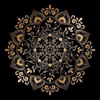 Luxury gold vintage mandala design vector