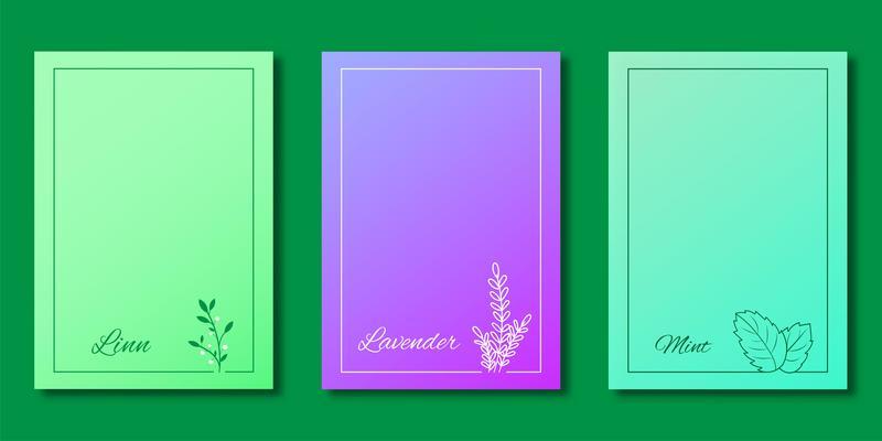 Lavender, mint linn, tree frame gradient cover set