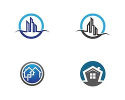 Real estate logo set vector