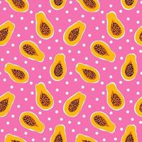 Fresh summer pattern print with papaya