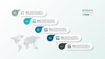 Drop and capsule banner infographic with 6 steps vector