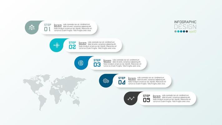 Drop and capsule banner infographic with 6 steps