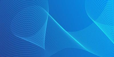 Blue gradient with dynamic blended line design vector