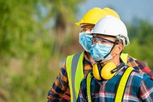 Men wearing safety equipment photo