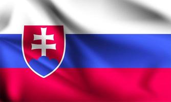 Slovakian 3d flag  vector