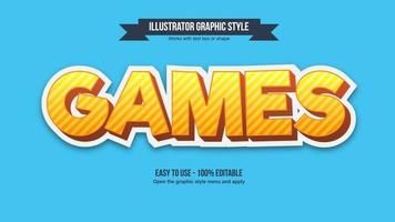 Yellow Stripes and Lines Text Effect vector