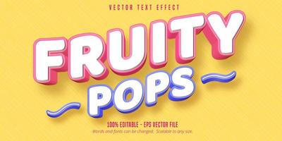Fruity pops 3d pastry style editable text effect