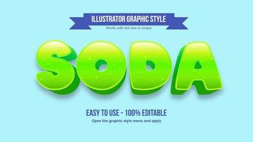 Green Rounded text Effect vector