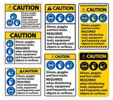 Caution Face Masks Required Sign vector