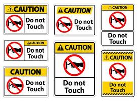 Caution do not touch sign vector
