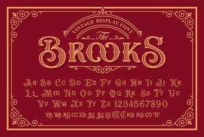 A Vintage Font in Victorian Style vector