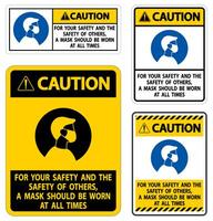 Caution For Your Safety vector