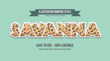 Jaguar Animal Print Elegant Pattern Text Effect vector