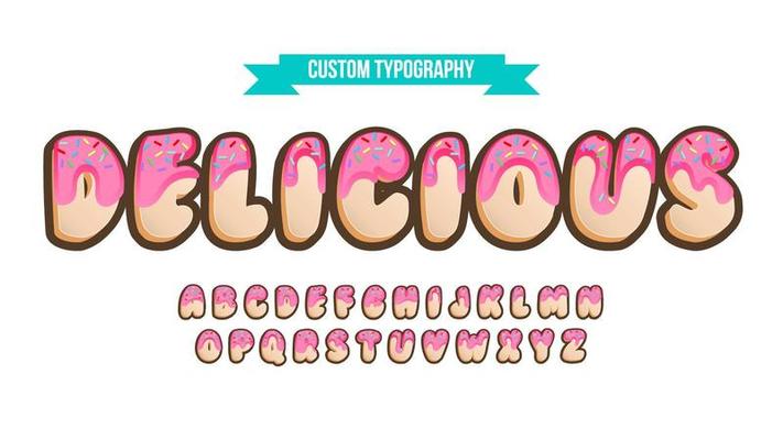 Donut Font Vector Art, Icons, and Graphics for Free Download