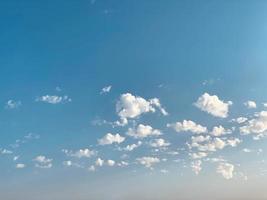 White clouds in blue sky photo