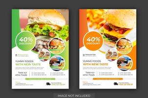 Free Burger shop flyer set vector