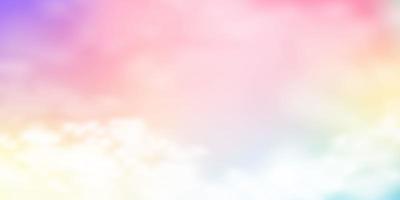 Soft pastel cloudy sky vector