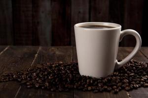 Coffee mug on dark background  photo