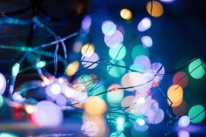 fotografía bokeh de luces de cuerda foto