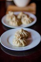 Close-up of dim sum on plate photo