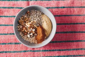 Ceramic bowl with spices photo