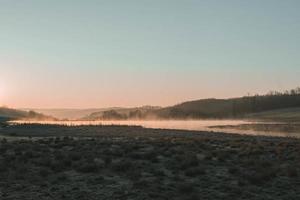 campo de hierba bajo cielo foto