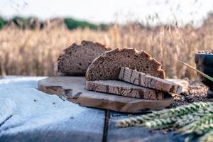 Agriculture products in cornfield photo