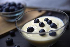 Fresh blueberry yogurt photo