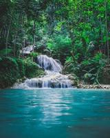 Waterfall between trees