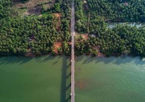 Aerial photography of body of water photo