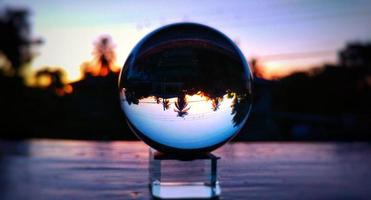 Clear glass ball  photo