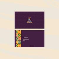 Colorful Tribal Business Card Template  vector