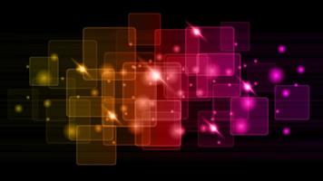 Colorful glowing overlapping transparent squares vector