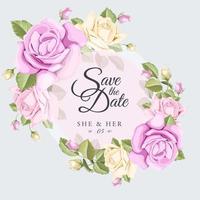 Save the date wedding emblem vector