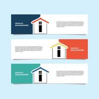 Apartment banner set vector