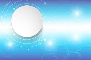 Blue technology design with hexagon pattern and circles vector