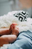 Close up of baby feet photo