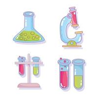 Research laboratory icons