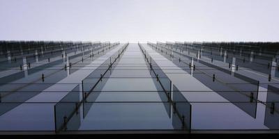 vista abstracta del edificio de rascacielos y el cielo foto