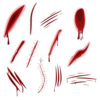 Graphic realistic wound set vector