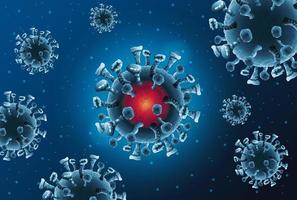 Covid19 pandemic particles pattern vector