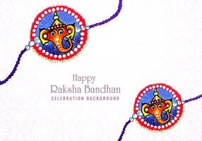 tarjeta de festival de raksha bandhan decorada vector