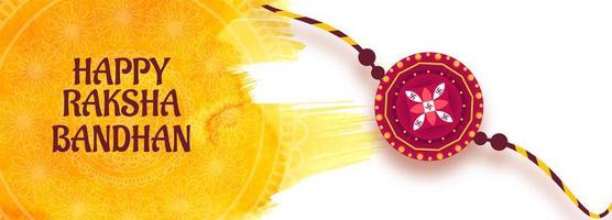 banner decorativo feliz bandhan con diseño pintado vector