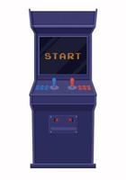 Retro blue arcade game machine  vector